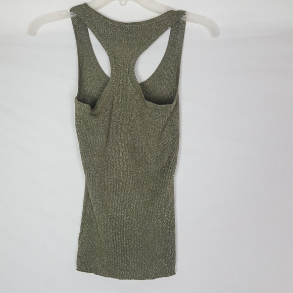 Mixit Metallic Sleeveless Top Shirt Green SZ S/M - Picture 4 of 4